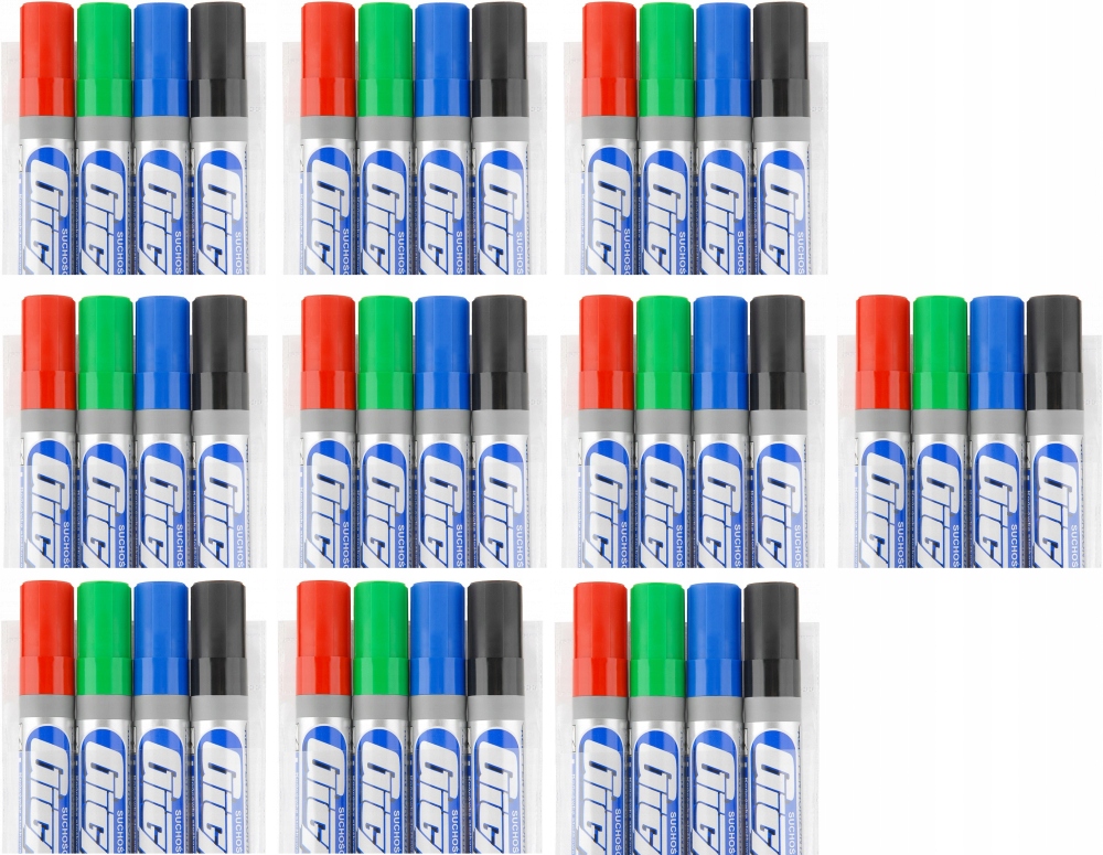 Markery mazaki 4 szt suchościeralne do tablic x 10