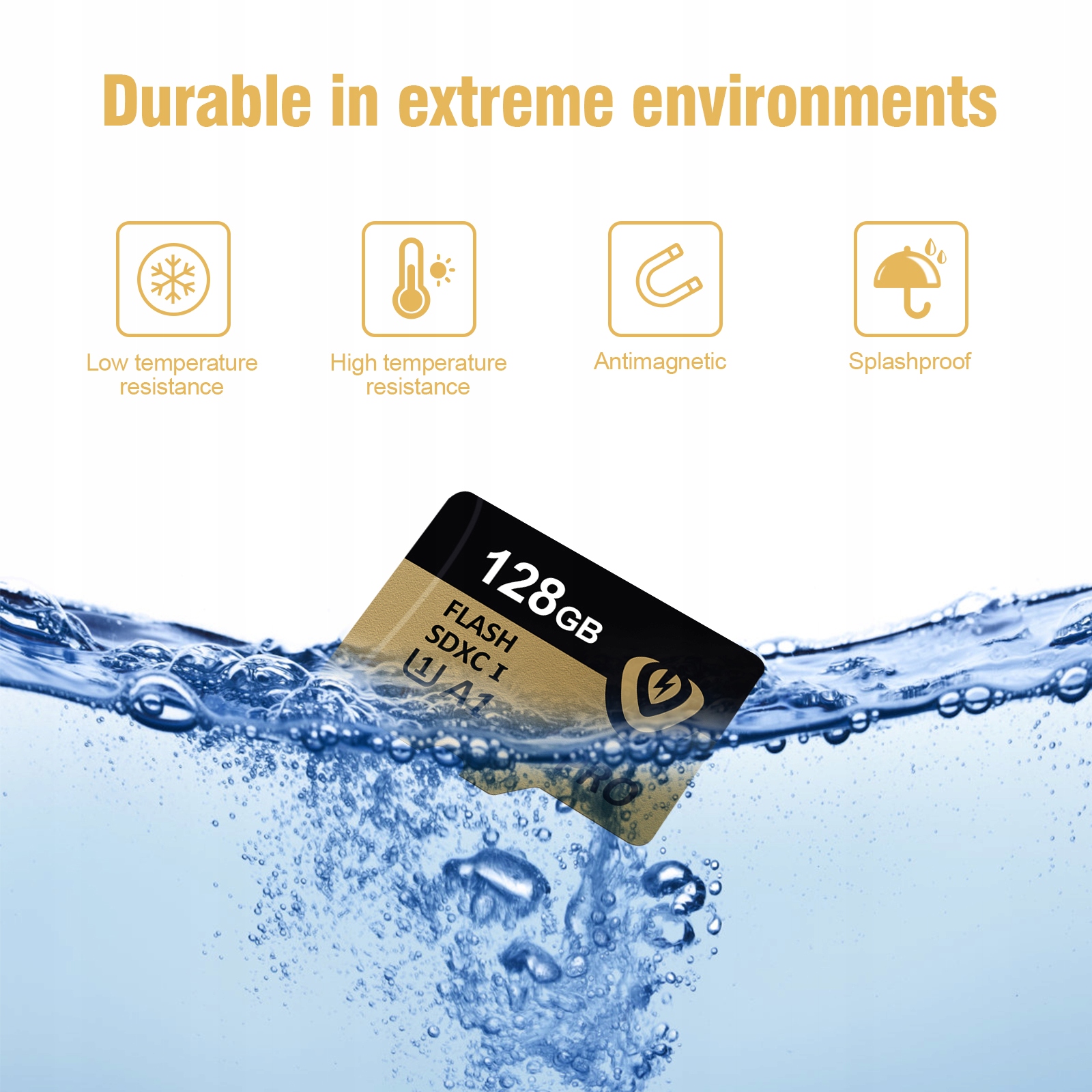 KARTA PAMIĘCI MICRO SD VANWIN 128GB 100MB/S Waga produktu z opakowaniem jednostkowym 1 kg