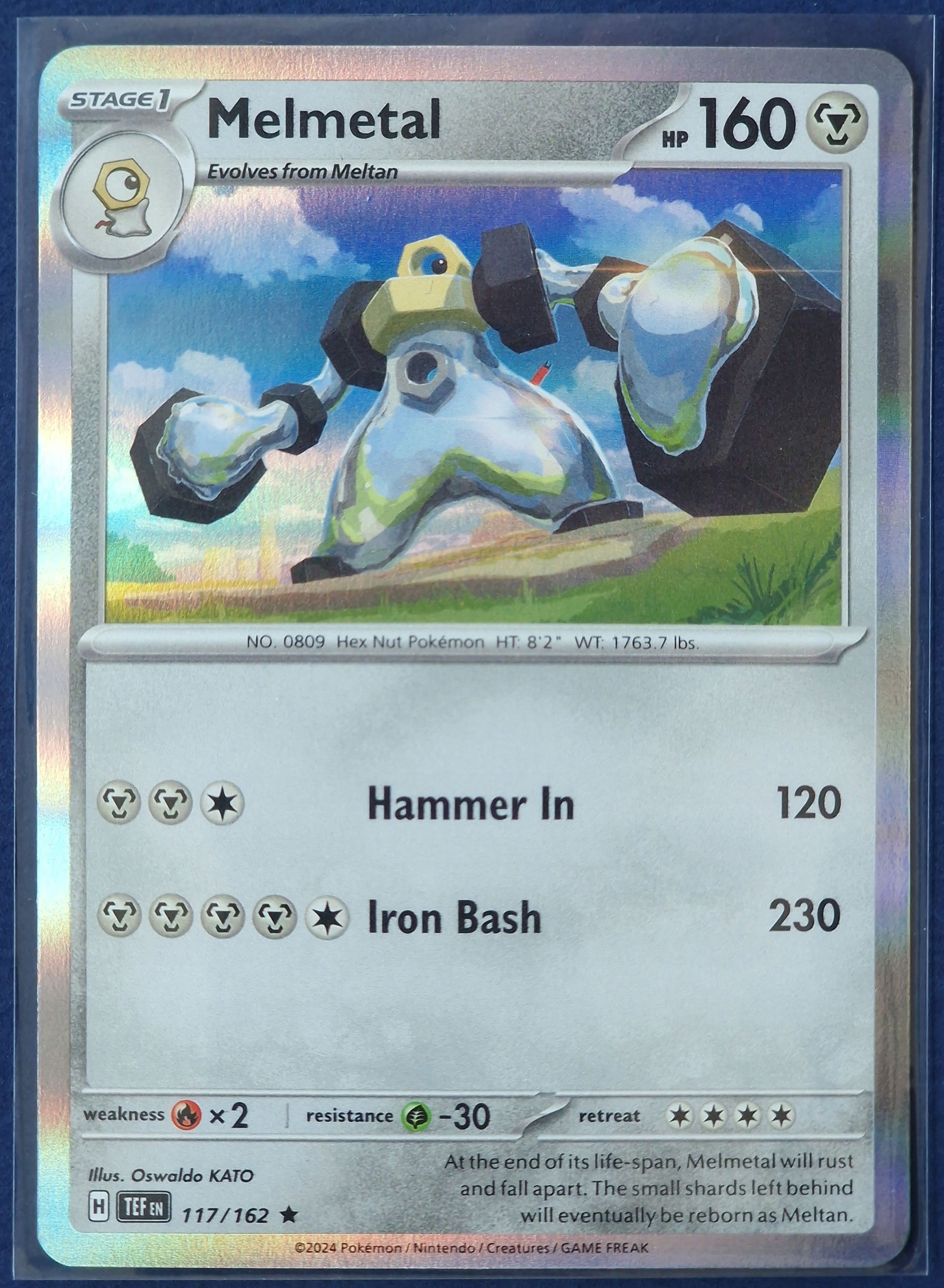 Karta Pokemon Tef 117/162 Melmetal Holo Oryginał