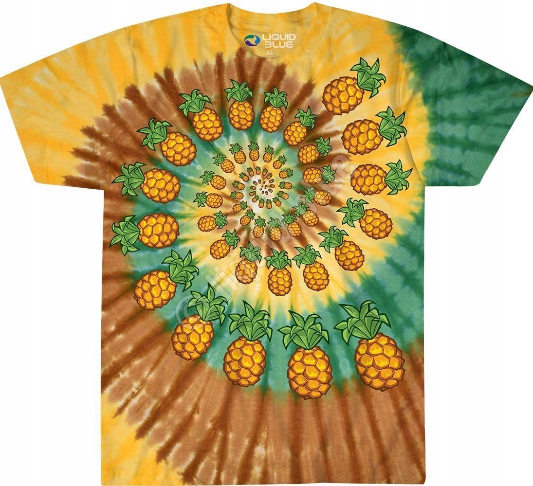 Ananasová spirála tekutá modrá L