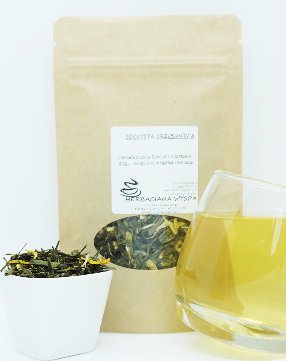 Šťavnatá Broskev čaj Sencha osvěžující 1 kg lehký