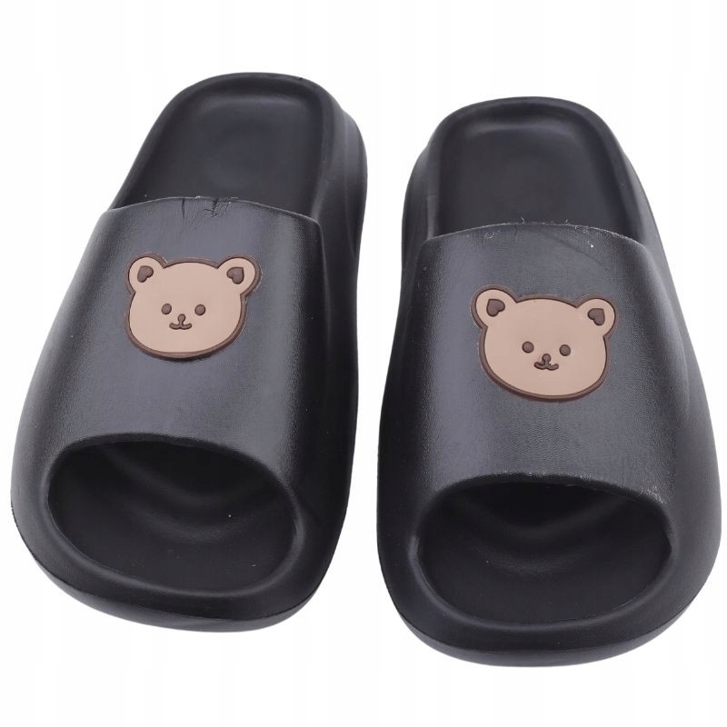 LEKKIE KLAPKI DAMSKIE PIANKOWE CZARNE NA BASEN Stan opakowania oryginalne