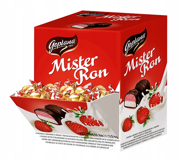 Cukierki w czekoladzie Mister Ron Solidarność Goplana 2500 g 2,5kg