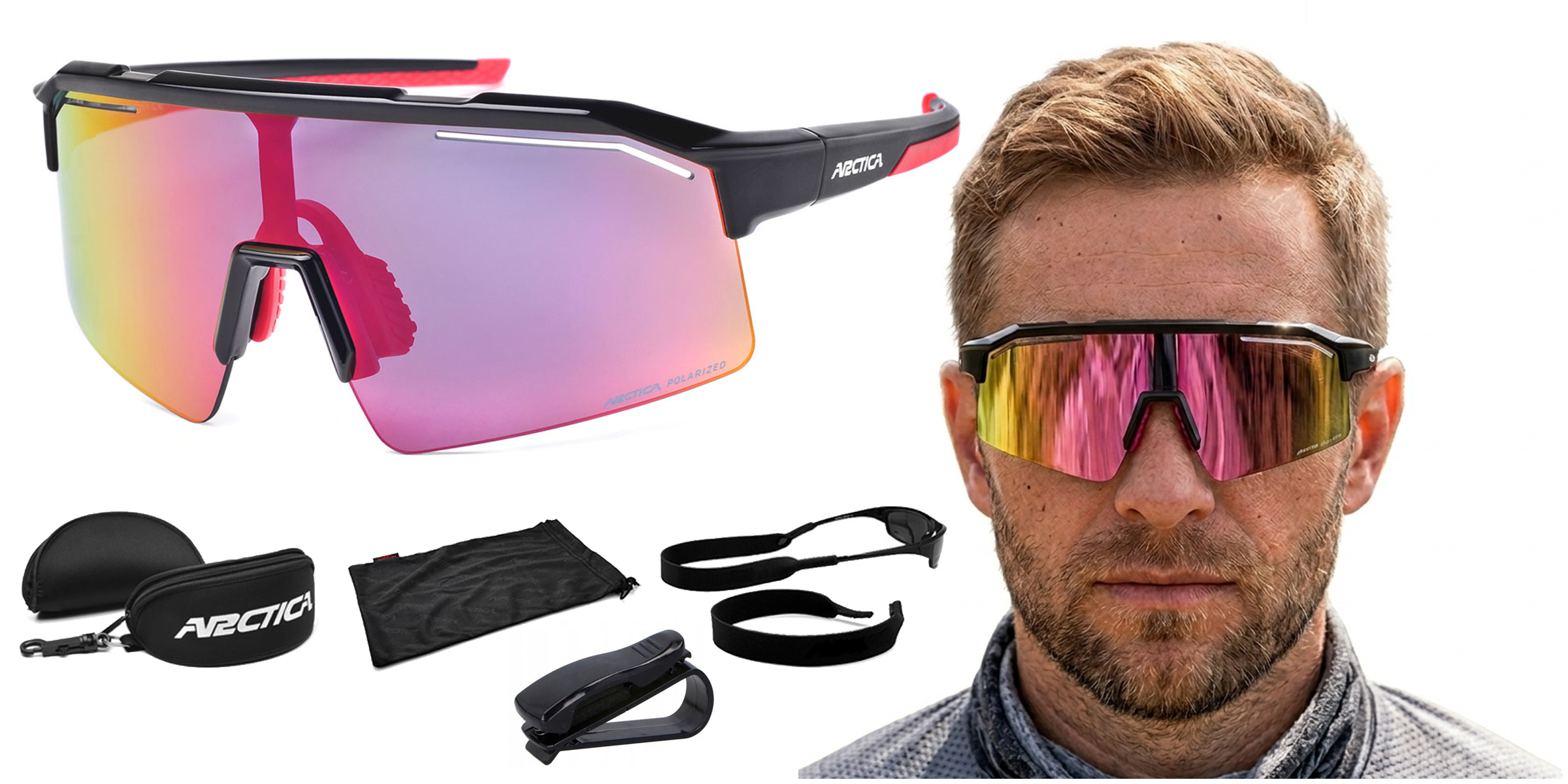 Przeciwsłoneczne Okulary Polaryzacyjne Rowerowe Arctica S-346 Lustrzane