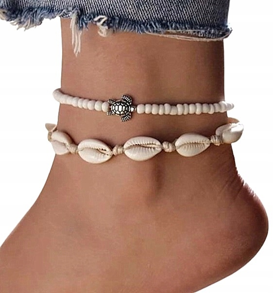 

Bransoletki Na Kostkę Nogę Żółw Muszle Muszelka