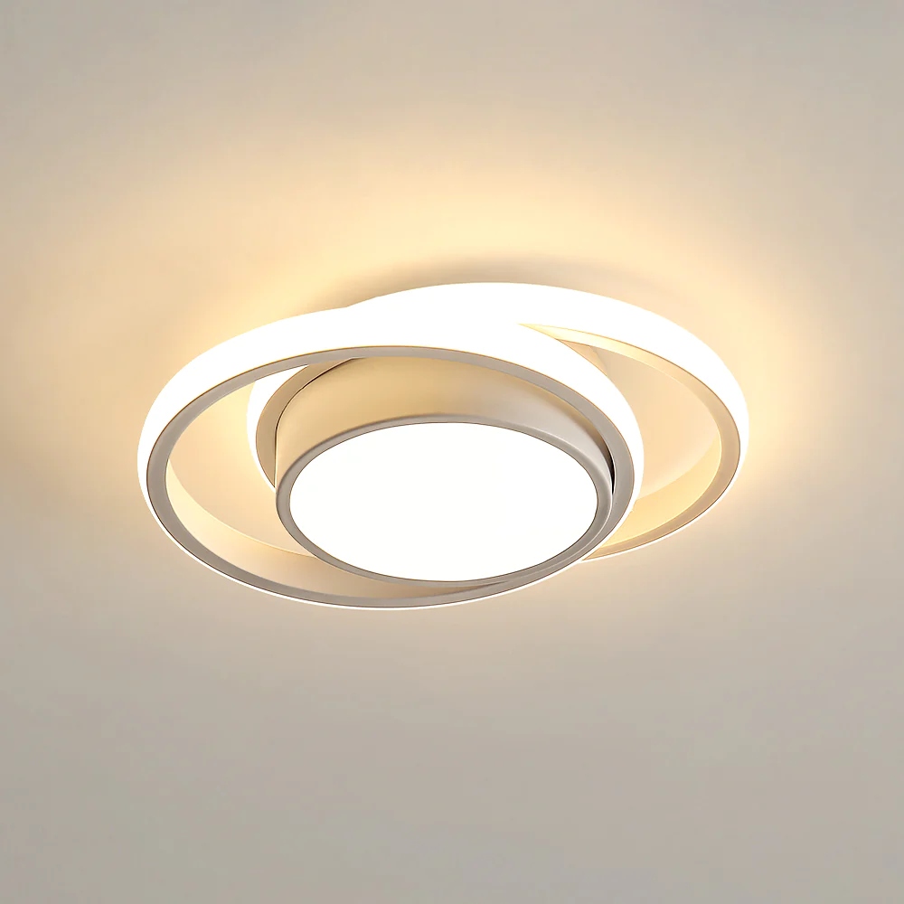 Lampa Sufitowa Led Ring Lampa Wiszaca Biały 3000K Nowoczesna Do Salonu 32W