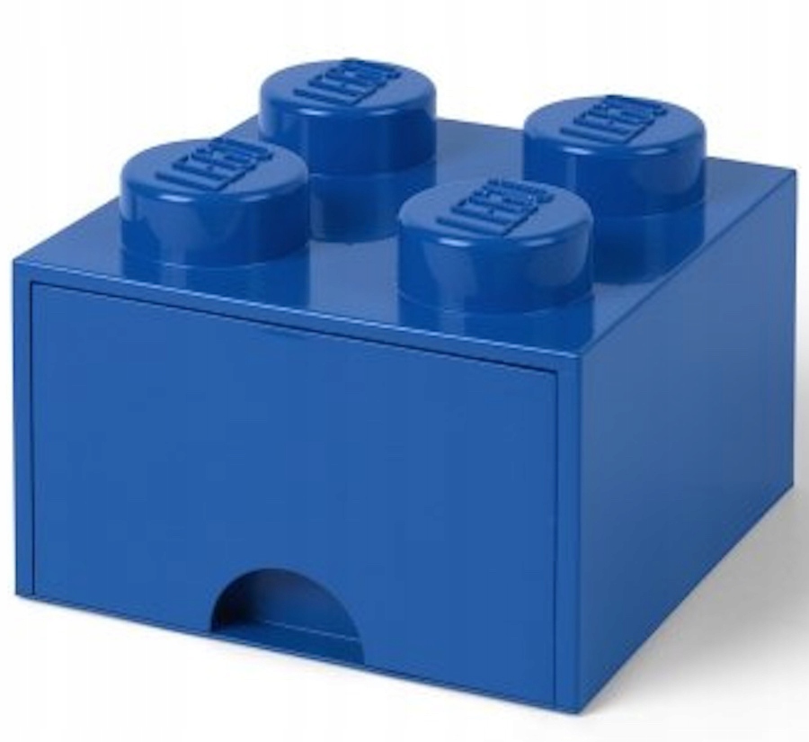 Lego Krabička S Zásuvkou Klocek 4 Kontejner 2x2 Brick Krabička Velká Modrá