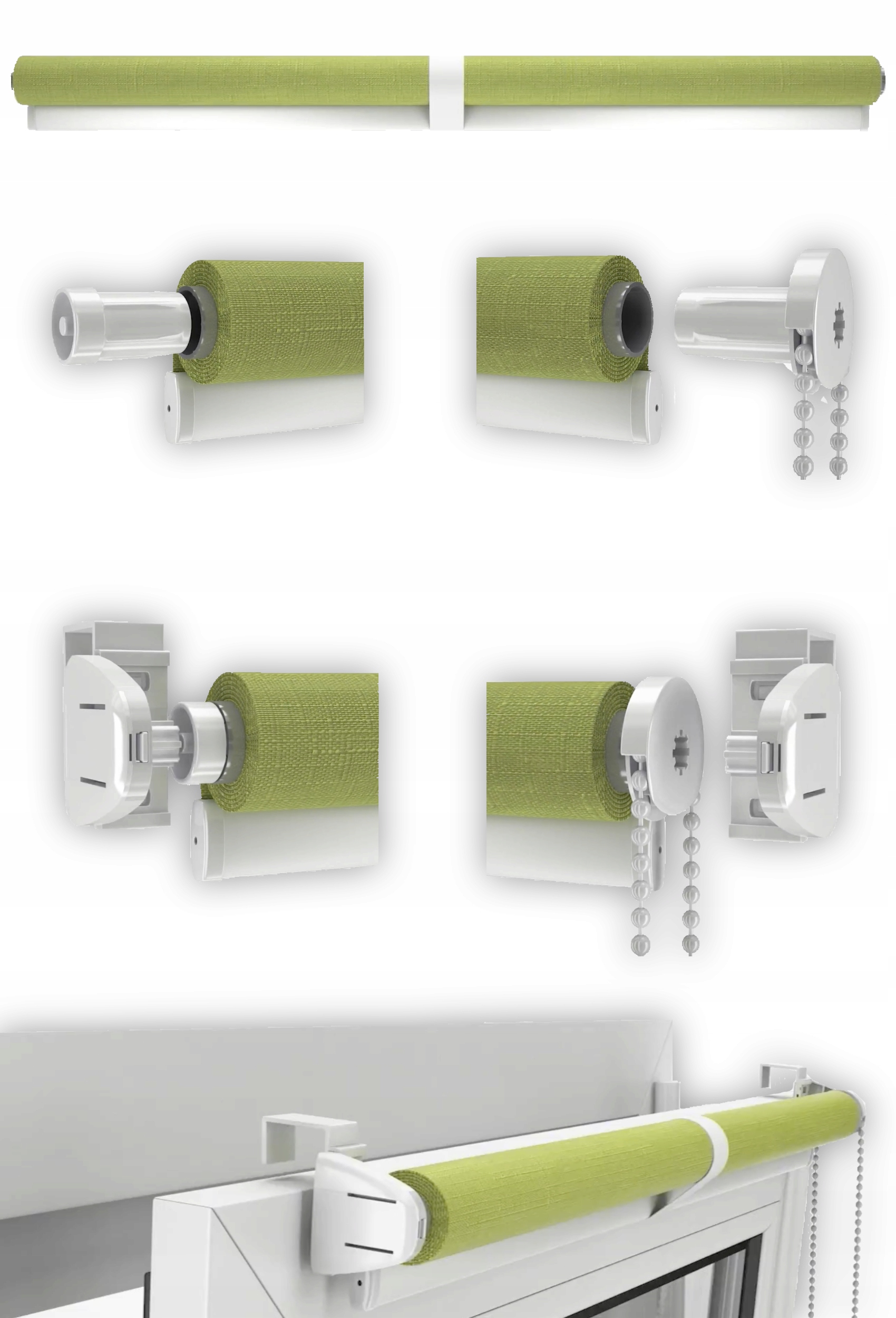 ROLETA DO SALONU Z NAPINACZEM 65x220 srebrny Marka DKI-blind