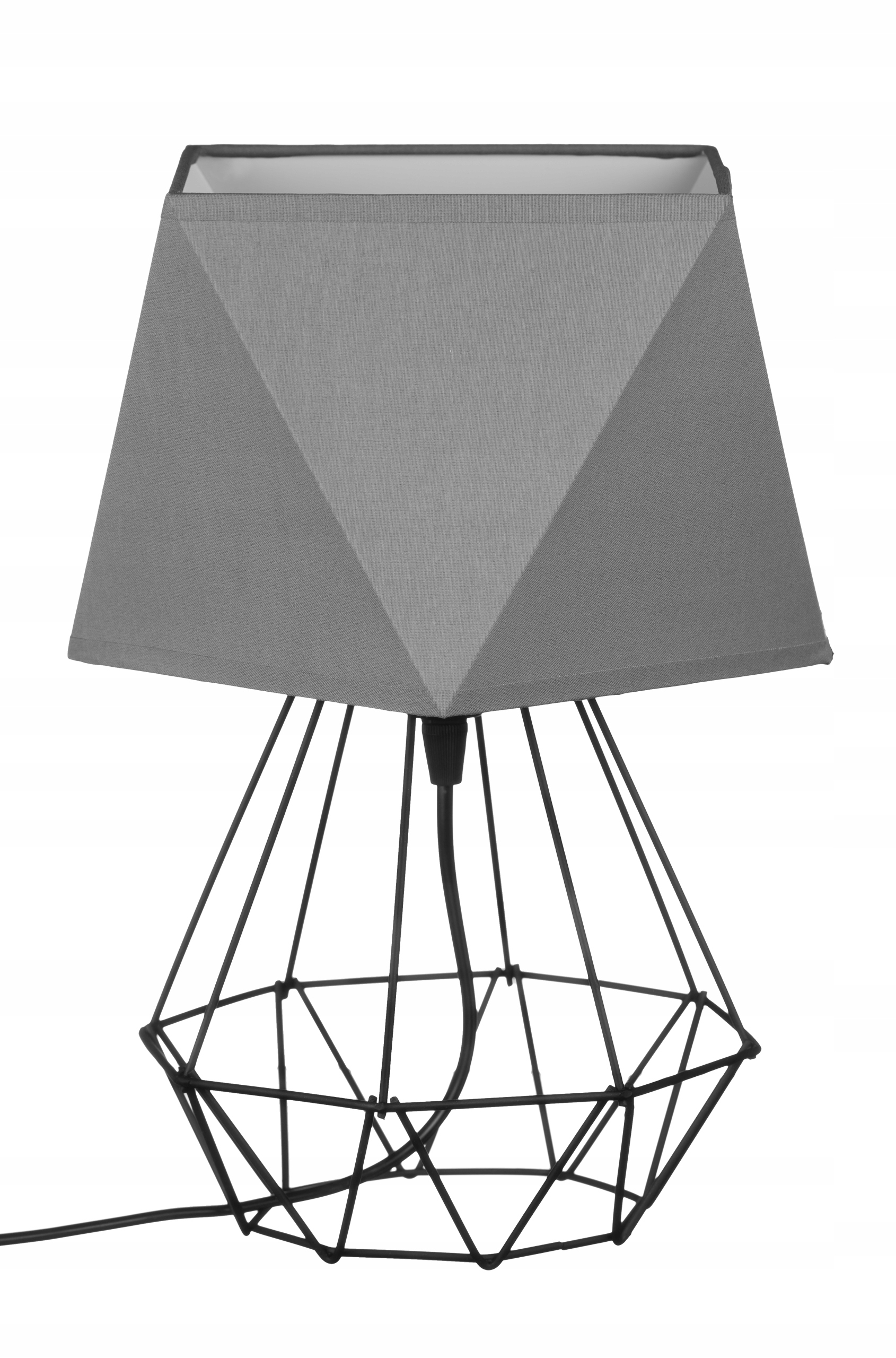Lampka nocna LOFT abażur Diament basket druciana