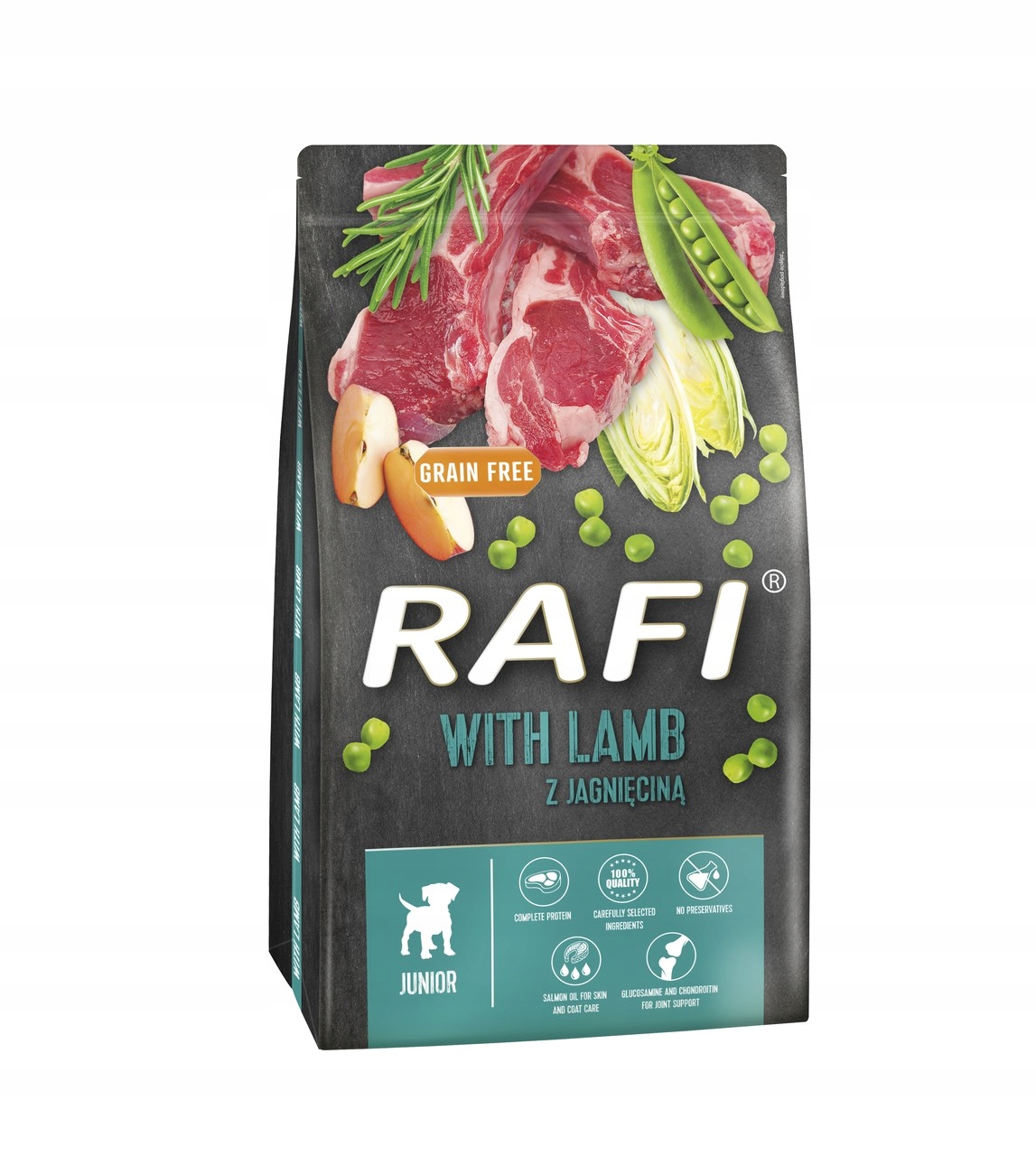 Sucha Karma Z Jagnieciną Junior 10KG Rafi