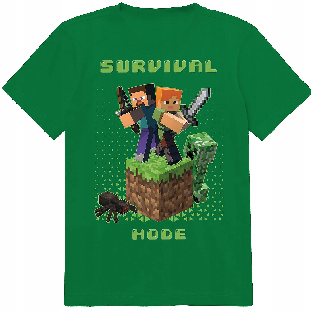 KOSZULKA DZIECIĘCA T-SHIRT DLA DZIECKA MINECRAFT 128 PREZENT JAKOŚĆ