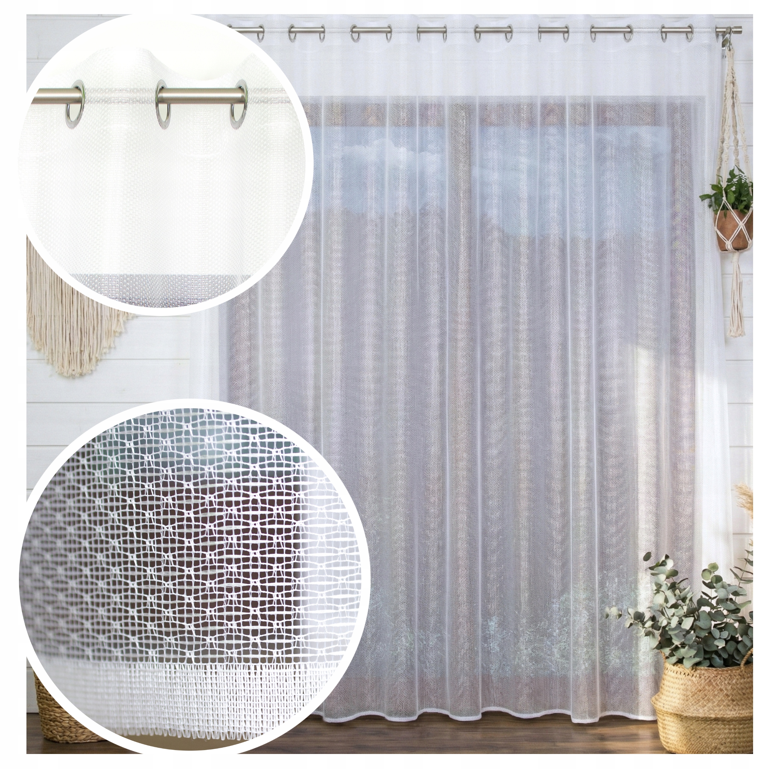 Záclona Boho Žakár Stella 300x270 Průchodek Hotová Salon Bez Žehlení