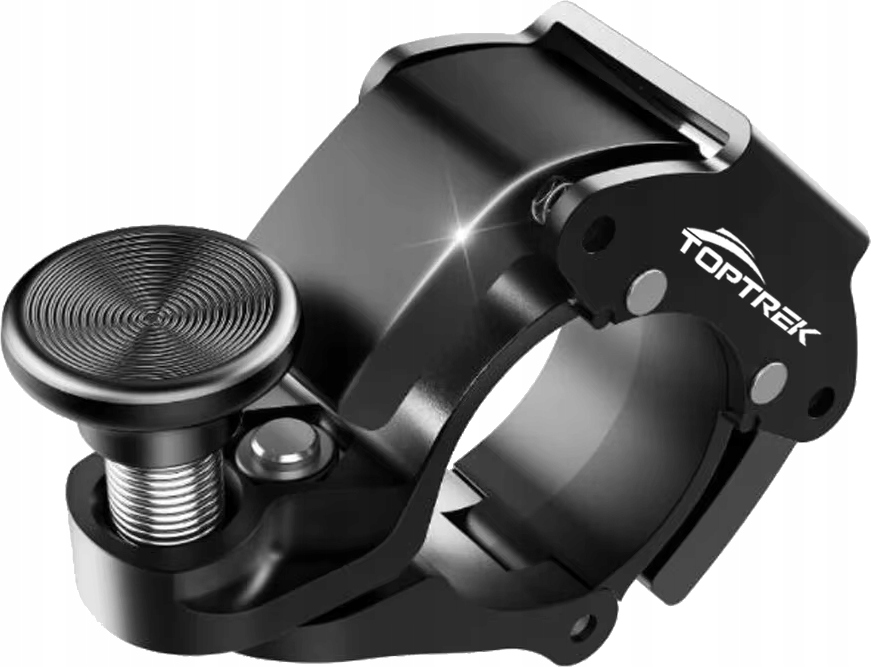 Dzwonek rowerowy czarny kompaktowy C-shaped Q-bell 22.2-22.4 Toptrek blk