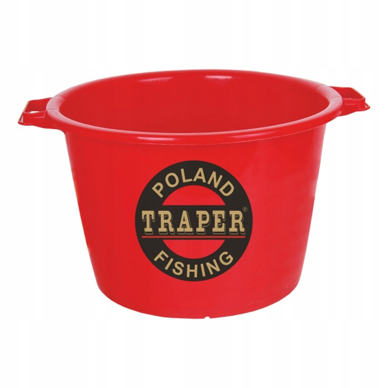 Wiadro Pojemnik Do Zanęt Traper 40l Czerwony Kocioł Wędkarski Duży