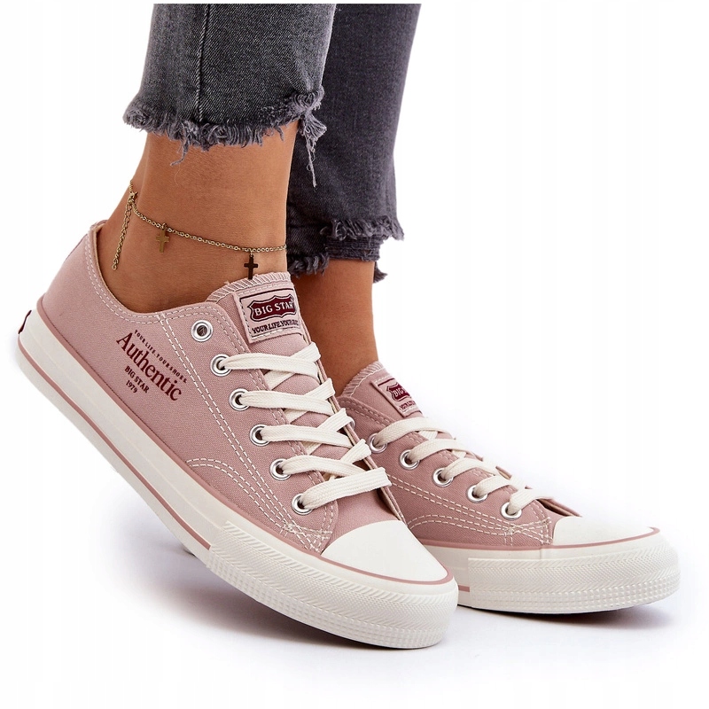 Trampki Damskie Materiałowe Big Star NN274239 Różowe 40