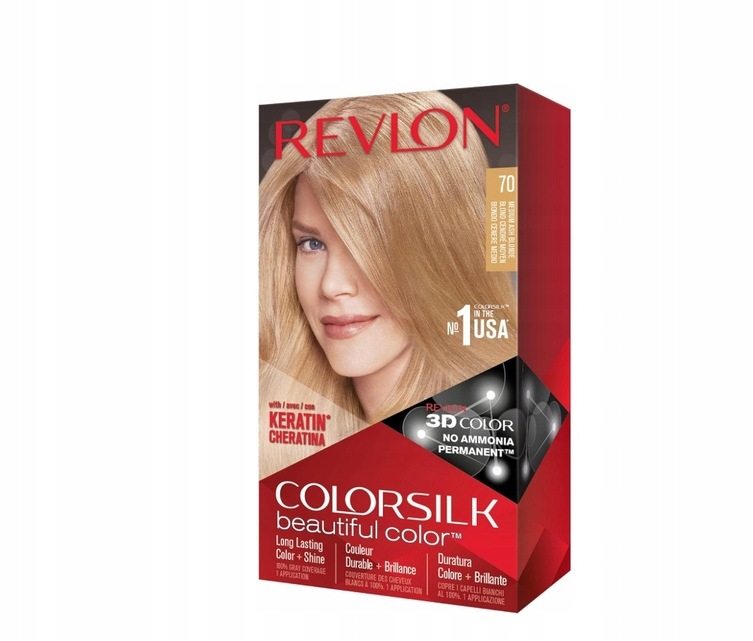 Revlon Colorsilk 70 Medium Ash Blonde Farba Do Włosów Bez Amoniaku Blond