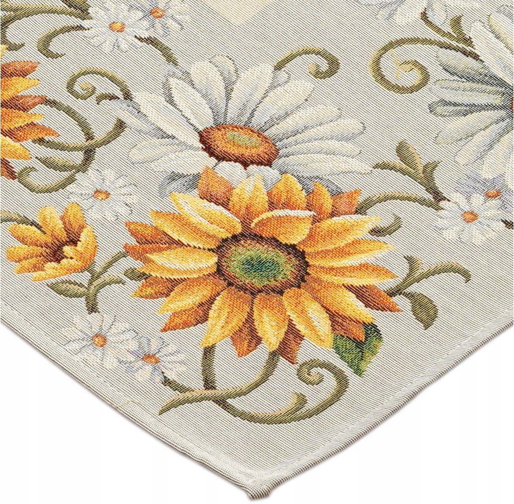 Serveta Slunečnice Květiny Elegantní Skvrnitá 98X98 Gobelin Tkaná