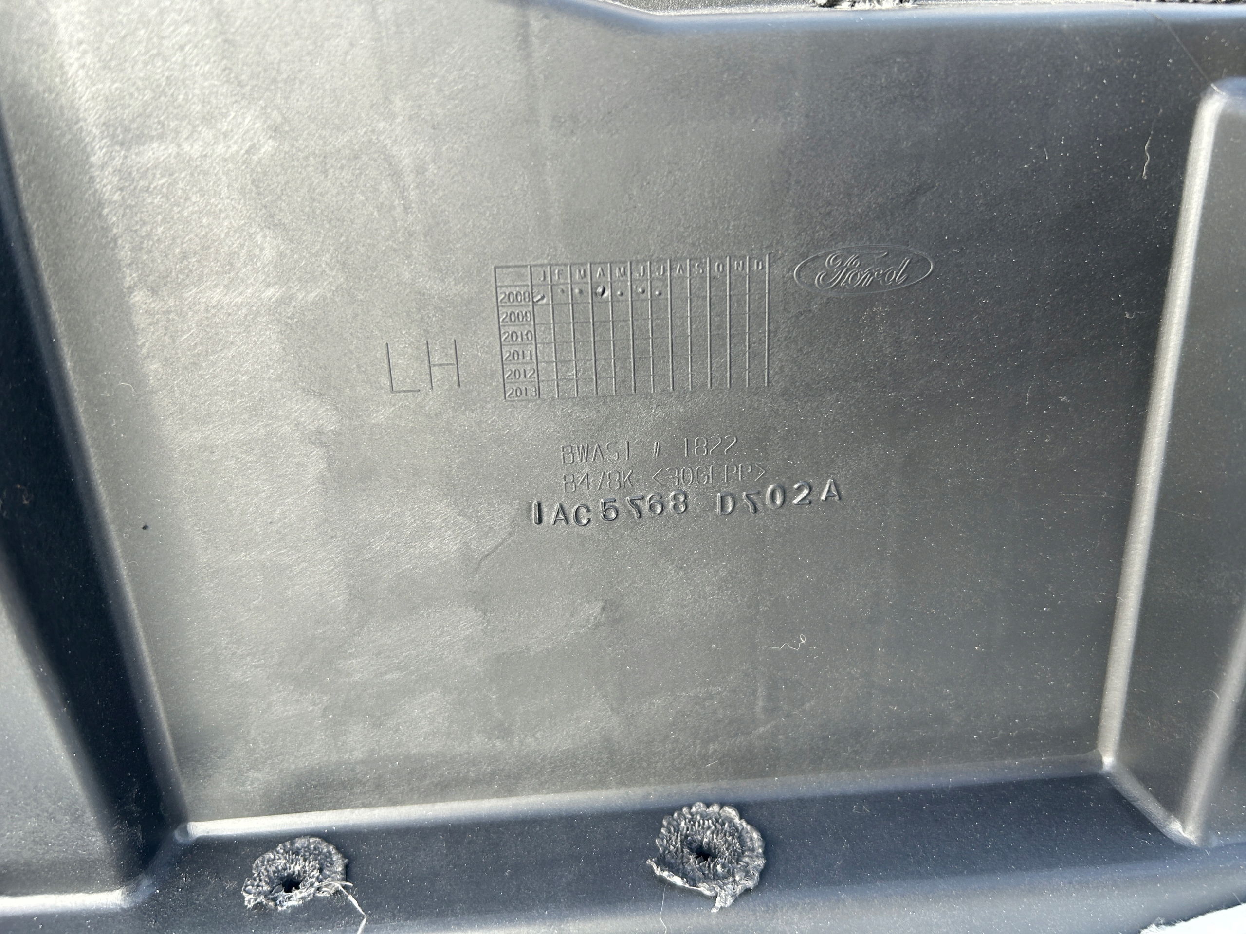 side upholstery side boot left left Ford Flex 2013
