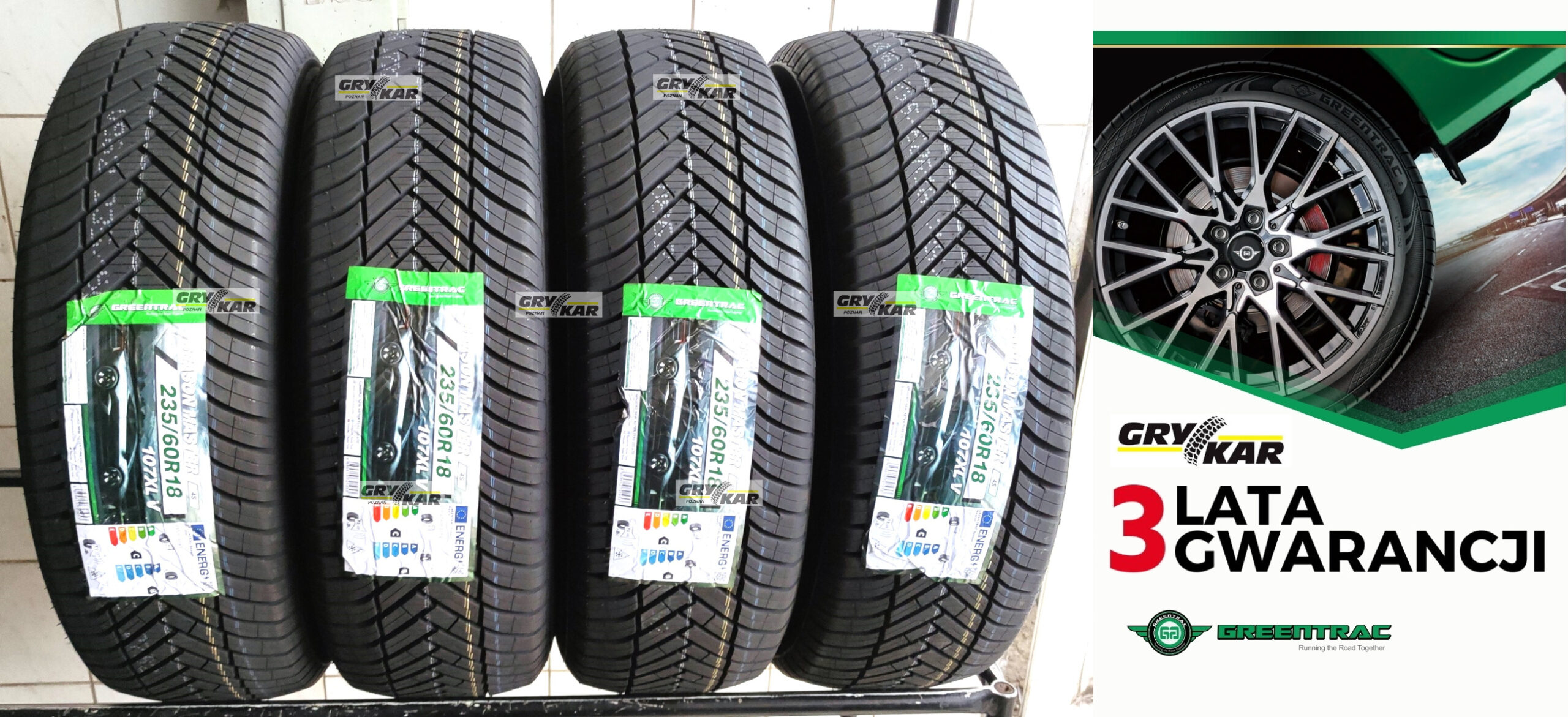 4x 235/60R18 Greentrac Season Master 2026r C/B/71dB 3 lata gwar.