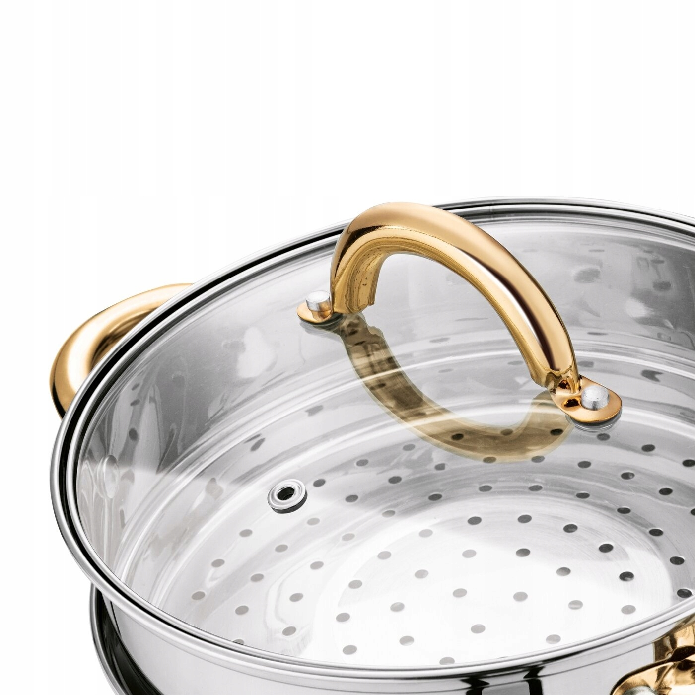 GARNEK DO GOTOWANIA NA PARZE indukcja PAROWAR 2,9L Faro GOLD Konighoffer Linia Faro GOLD