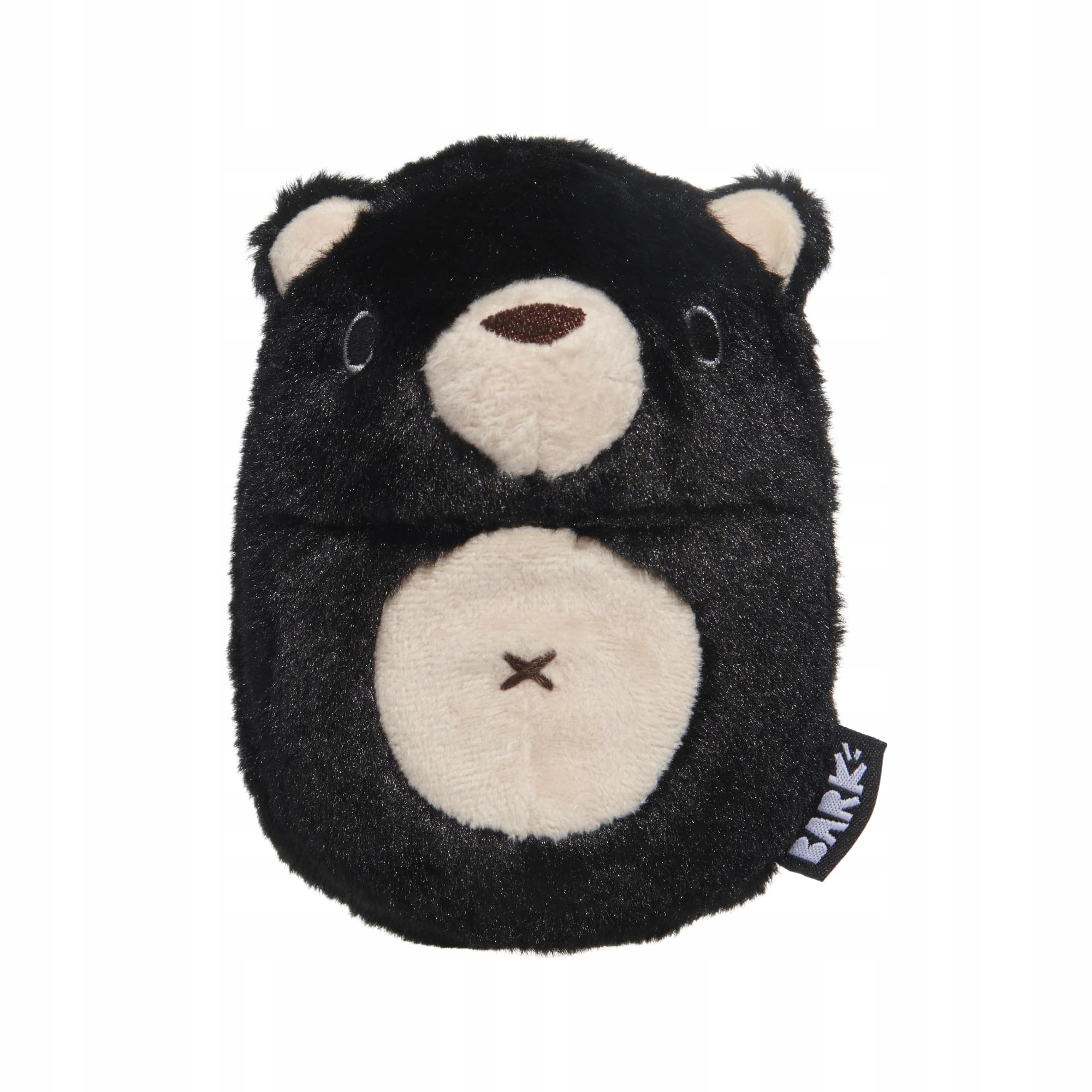 Levně Bark Chewer Hračka Pro Psy Černá Kost s gumou a plyšem Střední/Velká