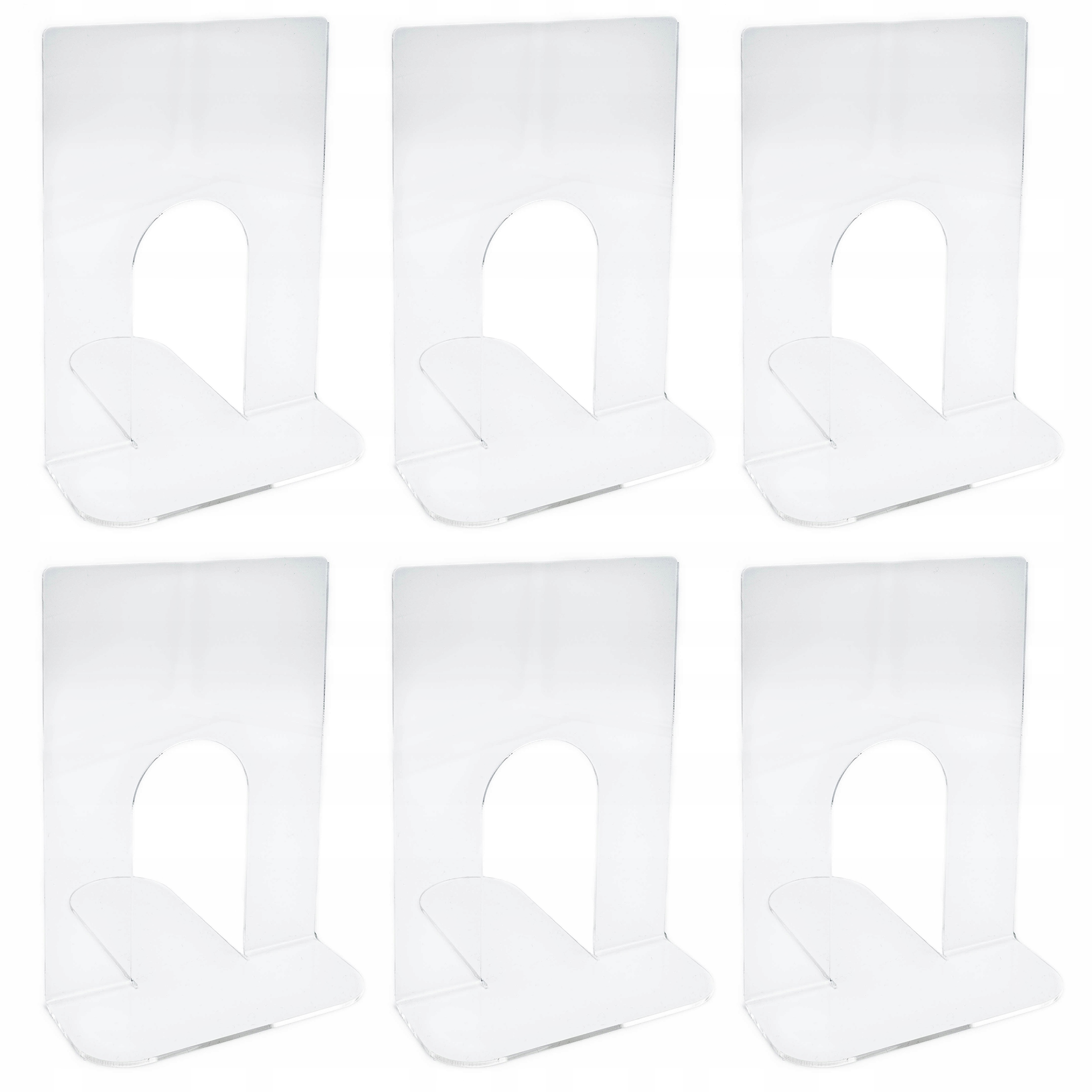 

6x Podpórki do książek Stojak Plexi Przezroczyste
