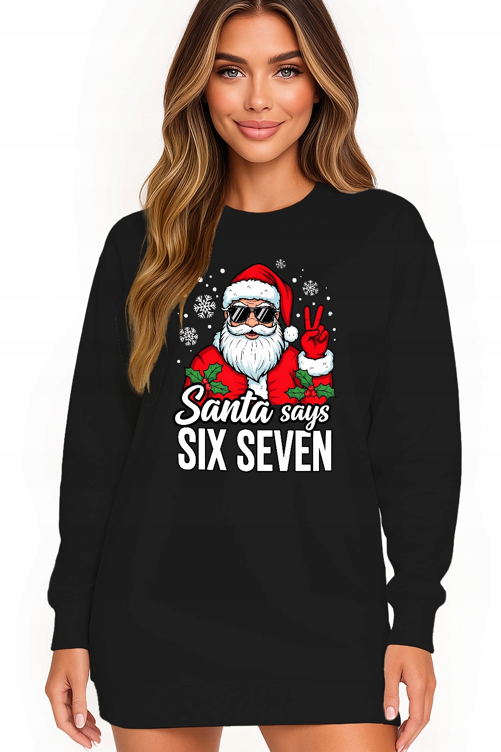 Mikina Vánoční Oversize Šaty Six Seven 67 Dárek K Vánocům S
