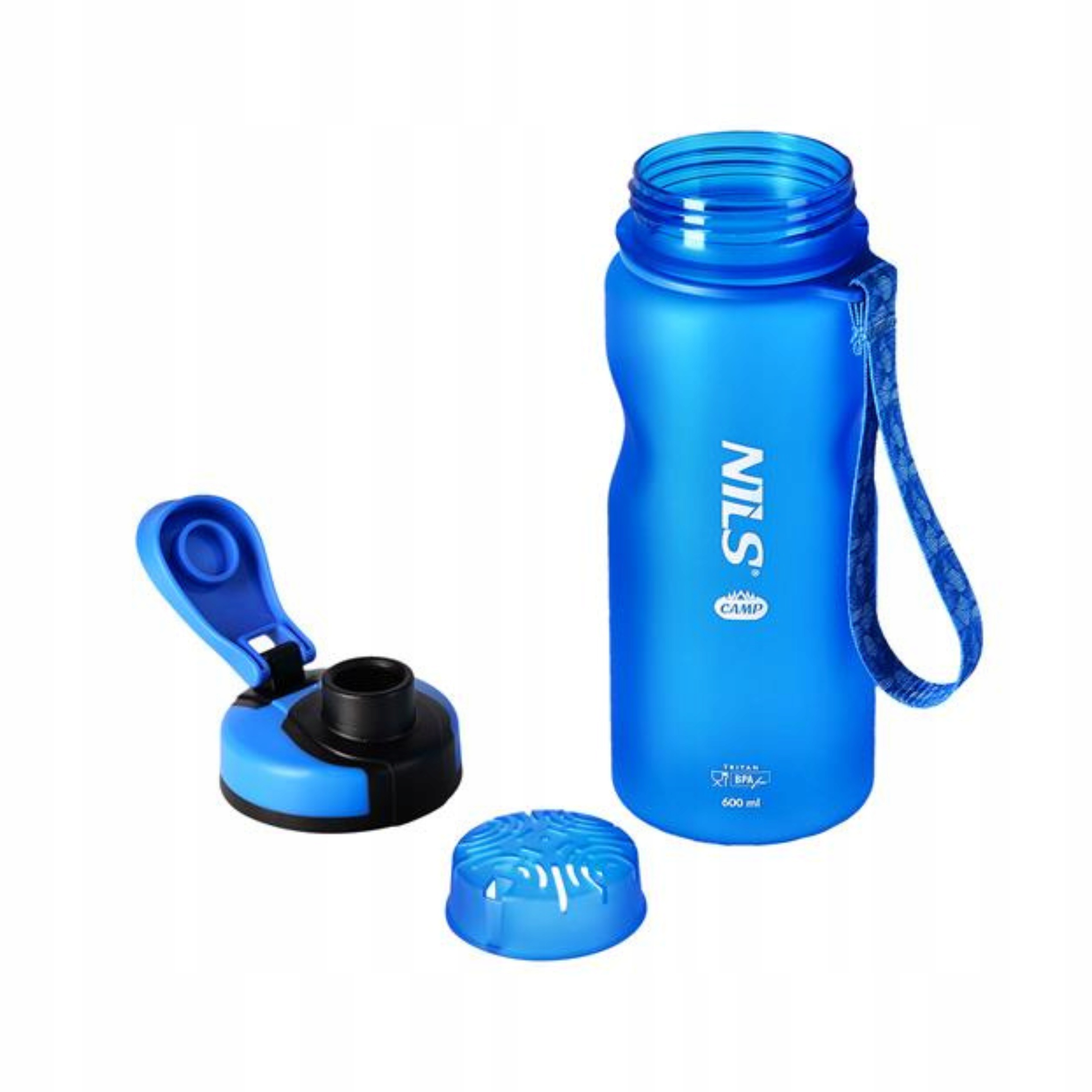 Bidon sportowy tritanowy niebieski butelka 600 ml na wodę napoje Nils Camp