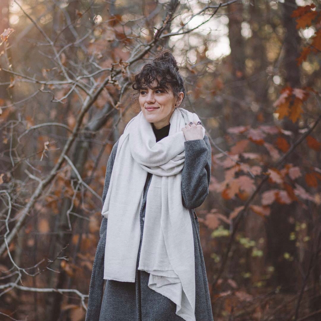 Šála Deka Z Kašmíru A Vlny oversize 02