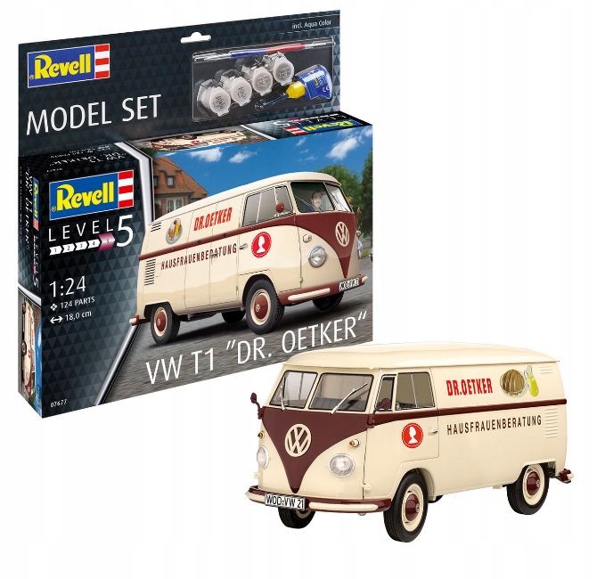 Model do sklejania Revell Vw T1 Dr. Oetker farby klej