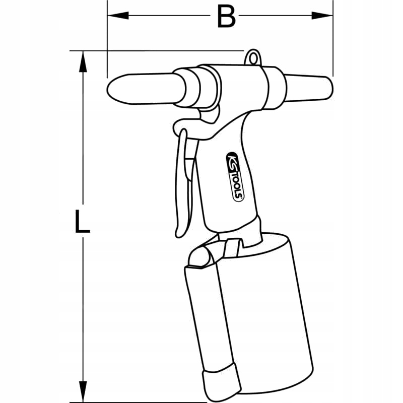 Pistolet do nitów pneumatyczny, 3,2-4-4,8-6,4mm Marka KS Tools