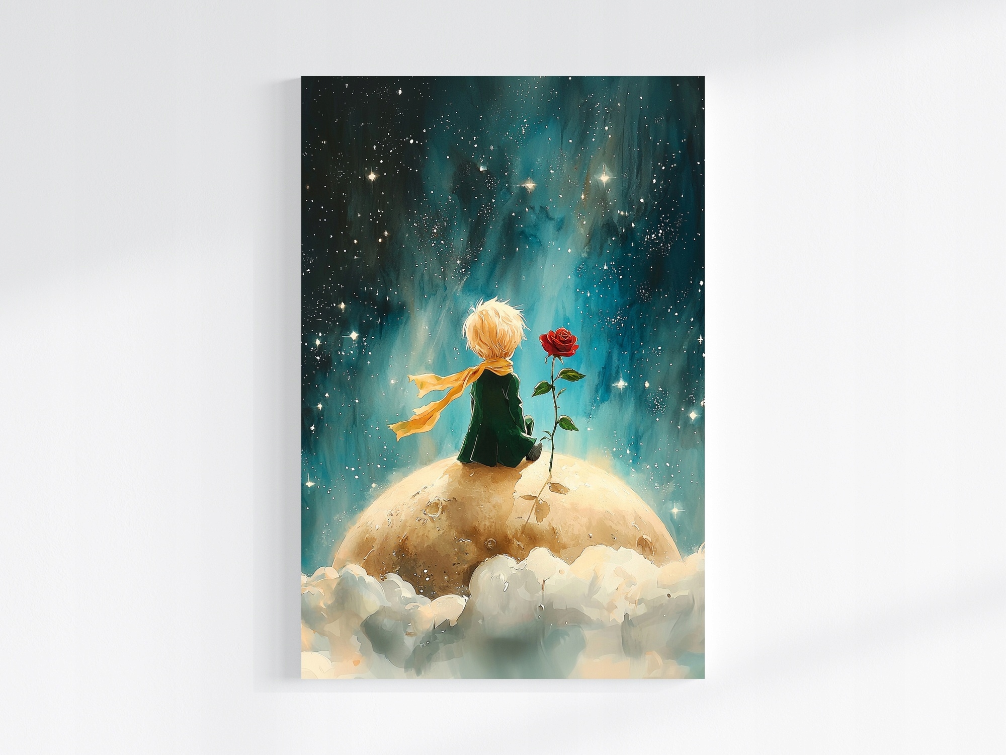 Obraz Na Plátně Canvas Pohádka Malý Princ Chlapec Růže Vesmír 80x120
