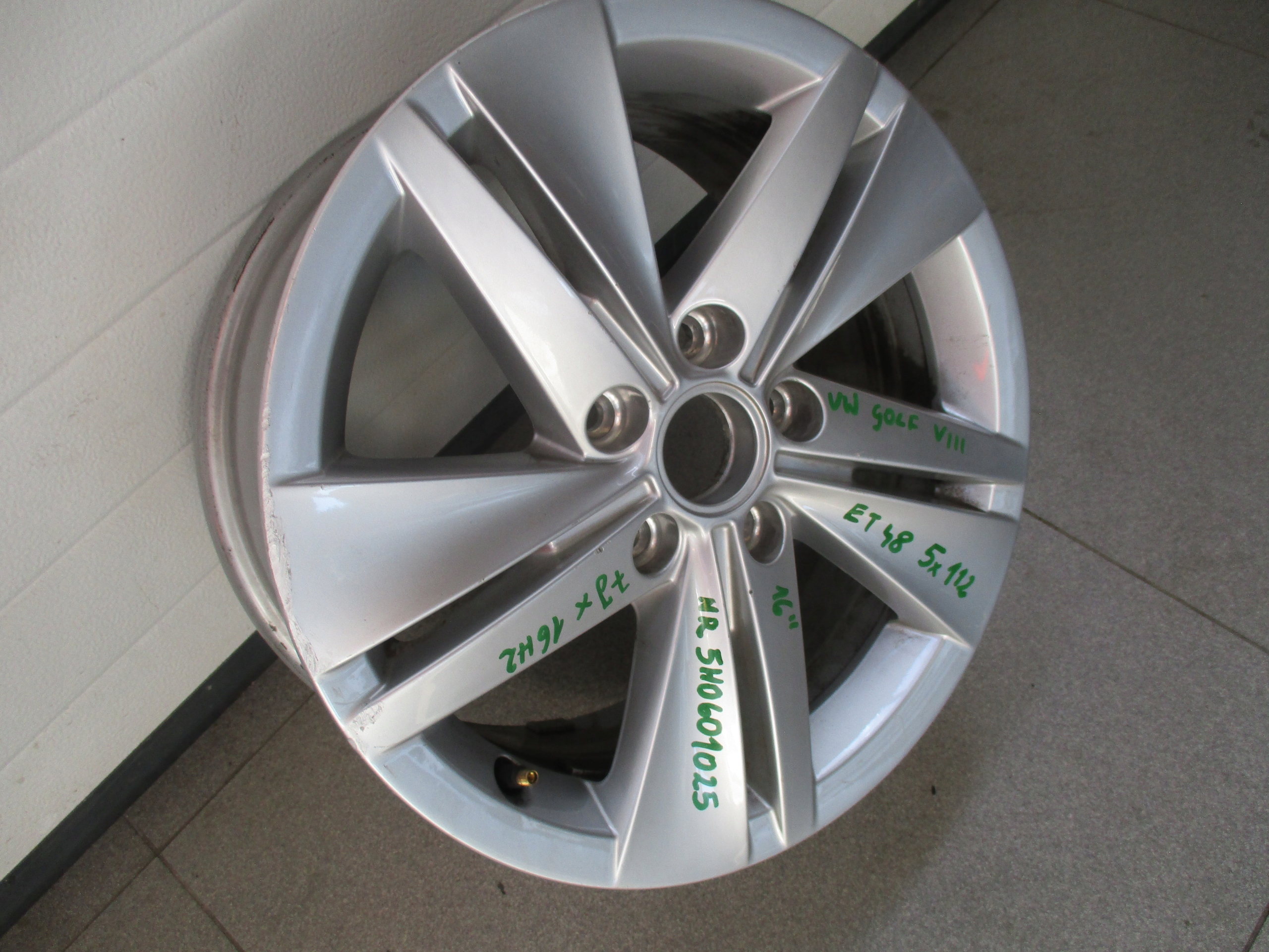 disk disk VW GOLF 8 VIII 16 5 X 112 ET 48 7J X 16 H2 5H0601025
