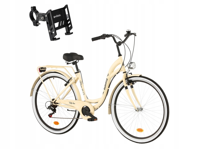 Rower miejski Indiana Moena S7B 28 cali damski 2023 Uchwyt na telefon