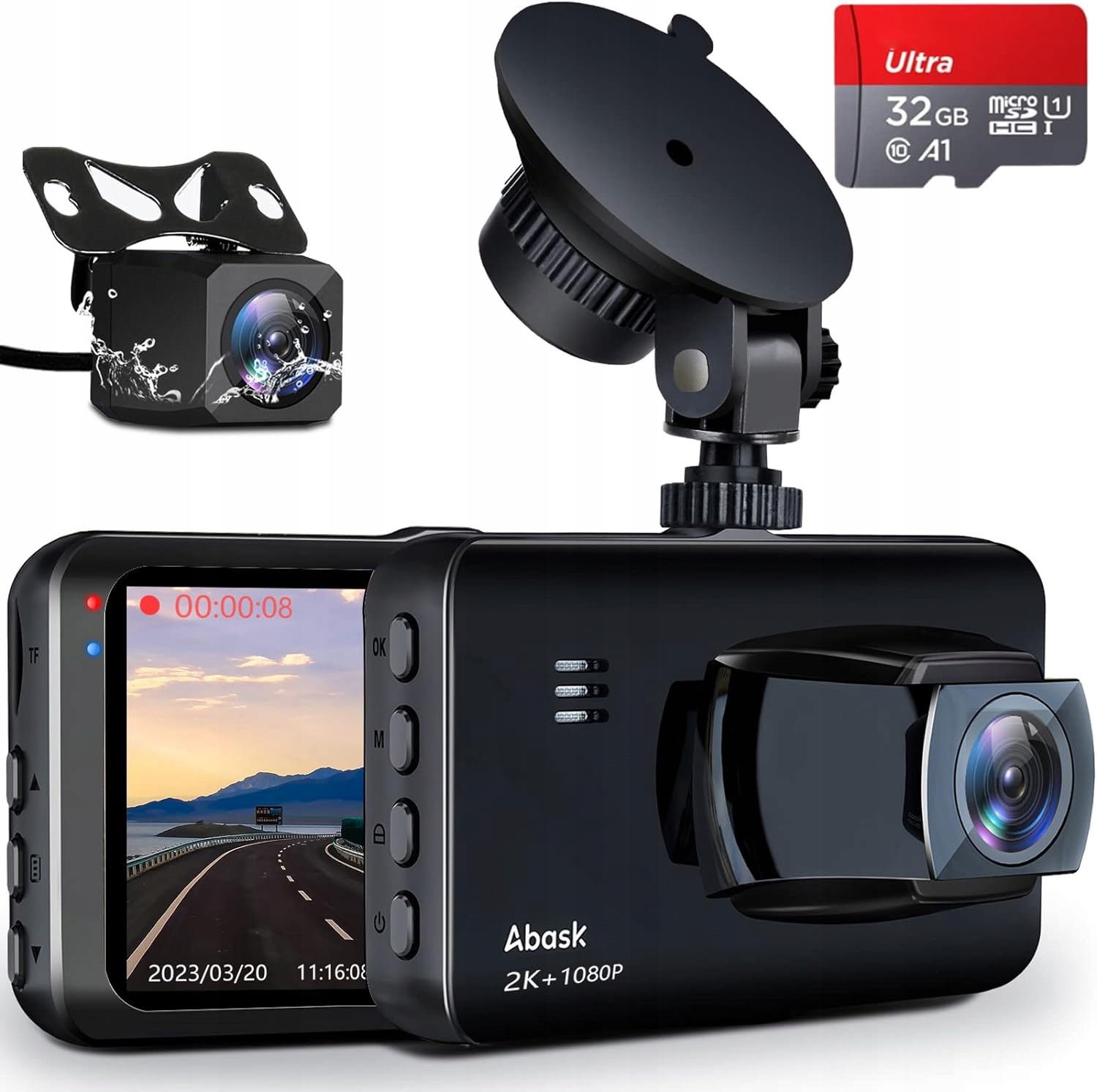 2K 1440p kamera do palubní automobilová , monitorování parkování