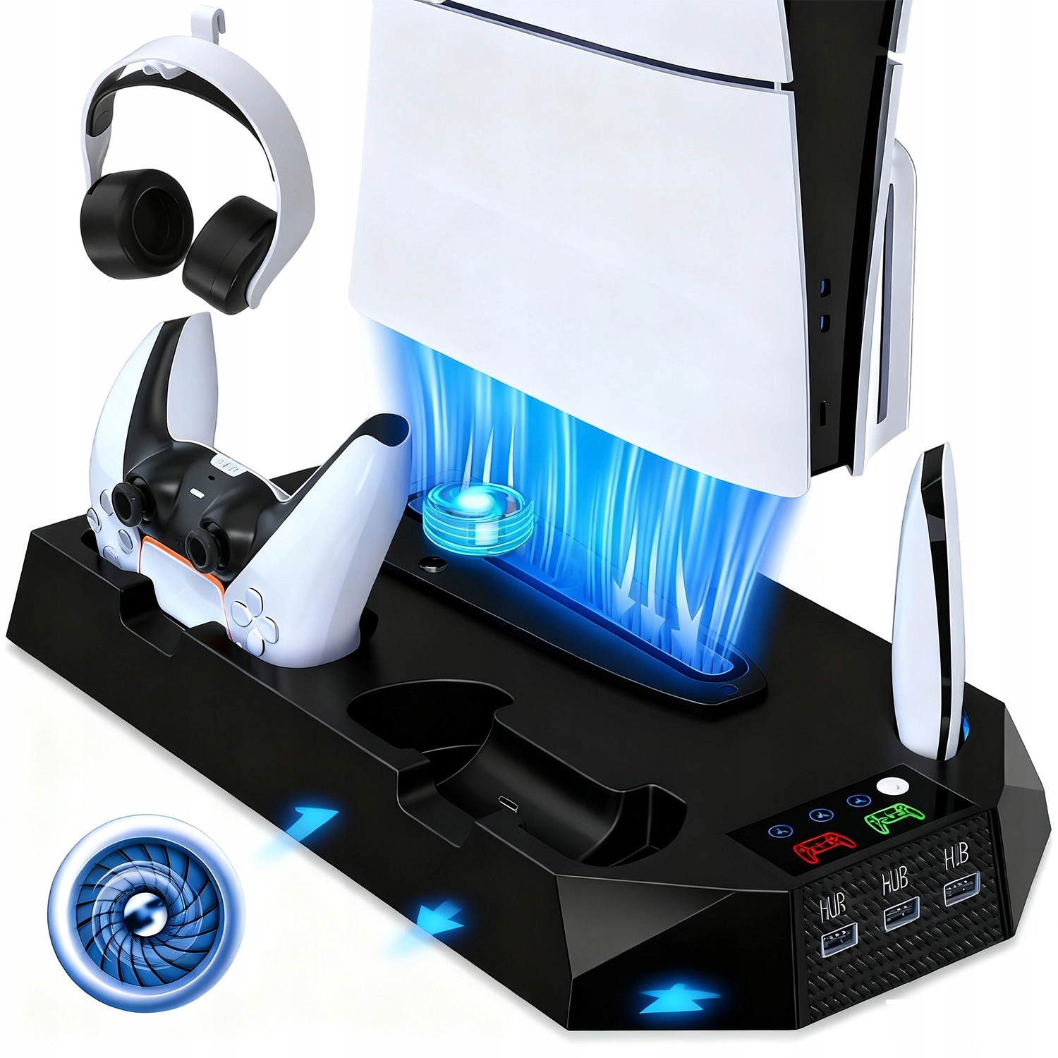 Pionowa Podstawka Z Chłodzeniem Do Playstation 5, Stacja Ładowania PS5