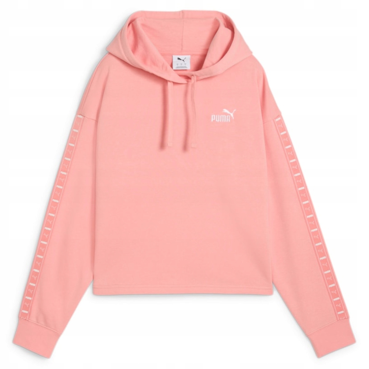 Mikina Puma 68501118 Ess Tape Comfort Crop Tr Růžová L