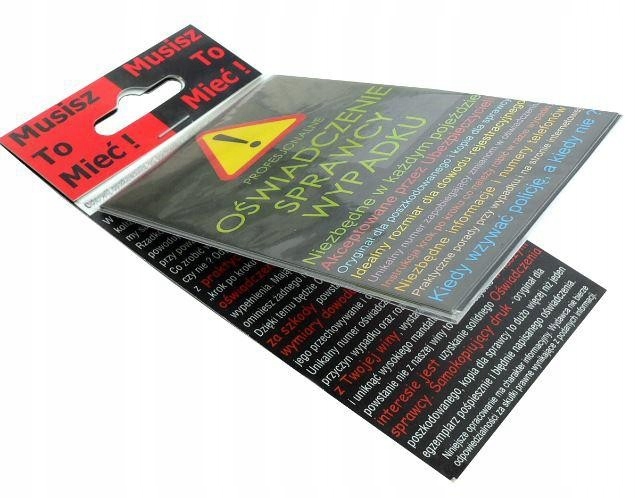 

Oświadczenie Sprawcy Wypadku