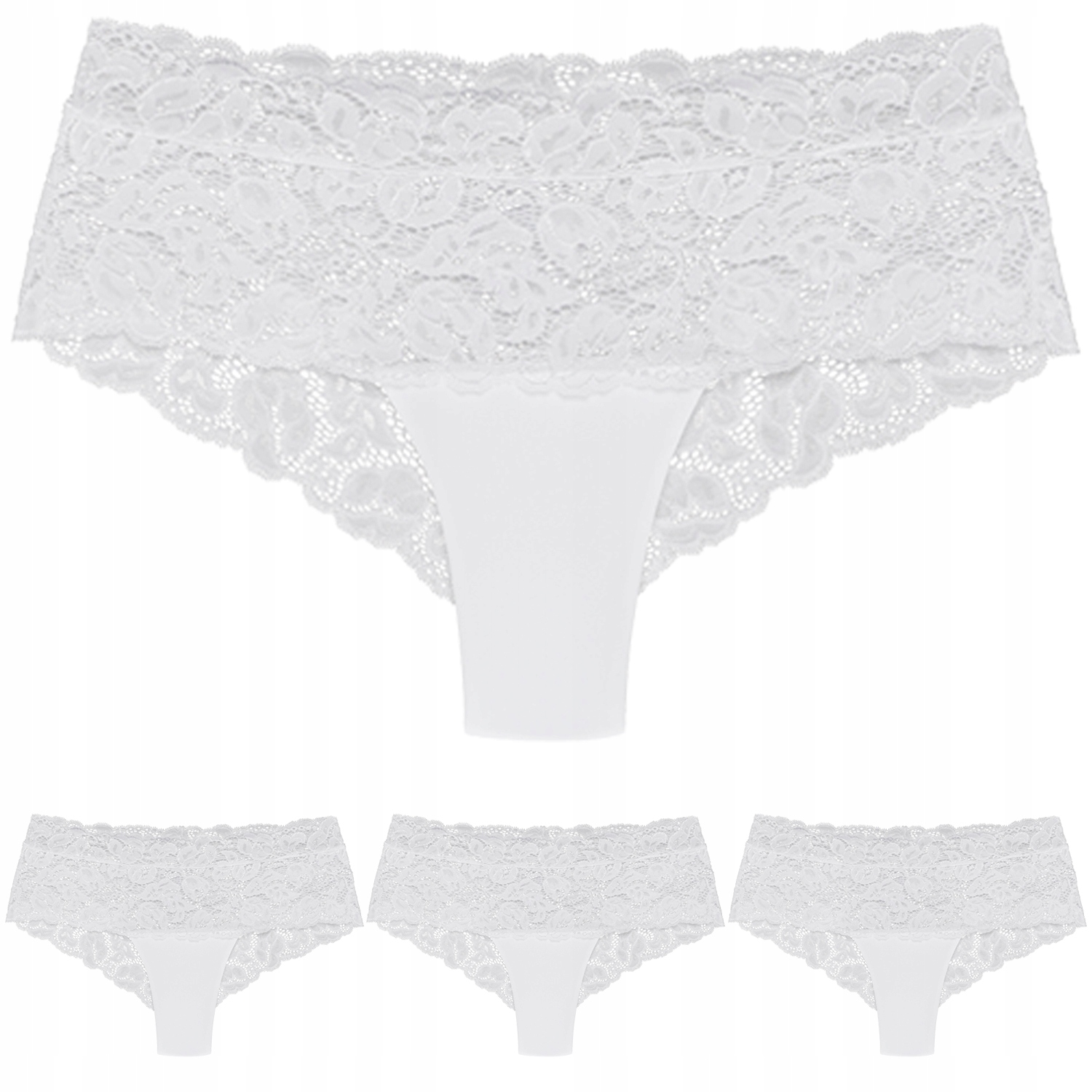 Wol-Bar Nova 3-pack bílý set Kalhotky Šortky L