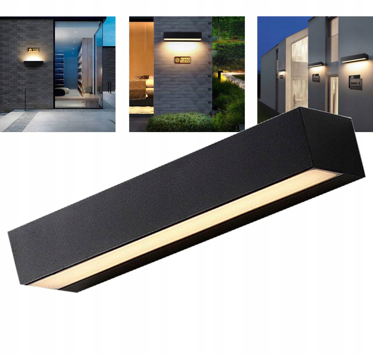 18W 3000K 30×8×5CM Zewnętrzne wodoodporne kinkiety Led reflektory na drzwi