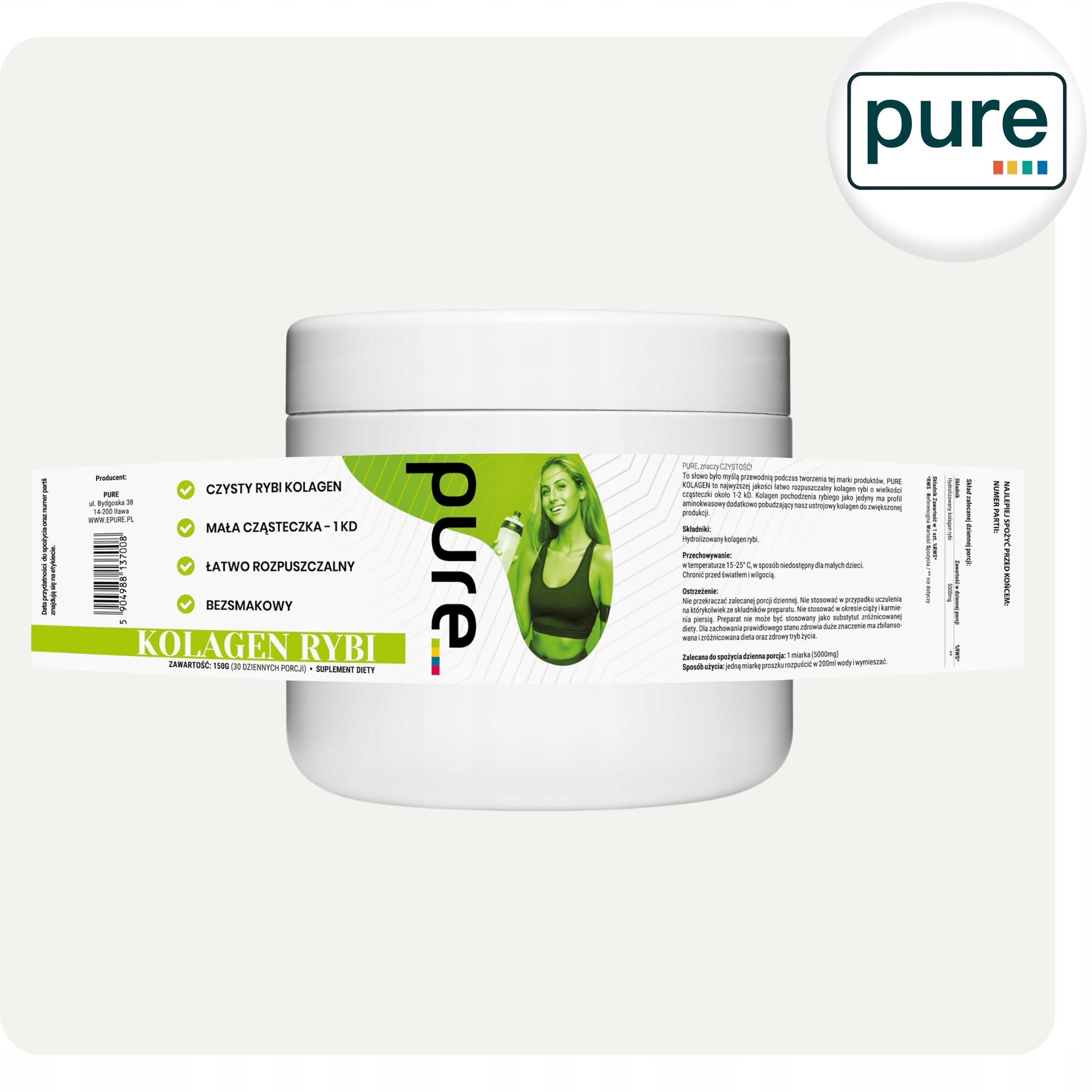 Pure kolagen rybi czysty sprężystość — 6