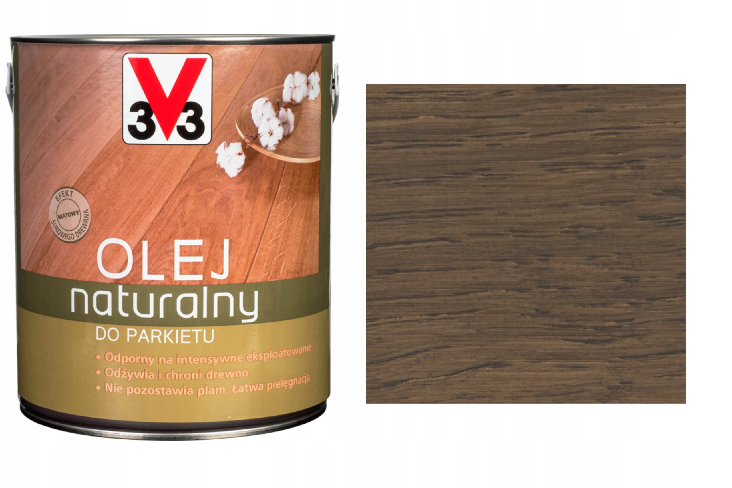 V33 Olej Naturalny Do Parkietu Bezbarwny Merbau 1L