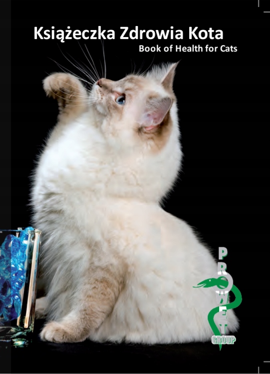 

Książeczka zdrowia kota Ragdoll ze szklanką