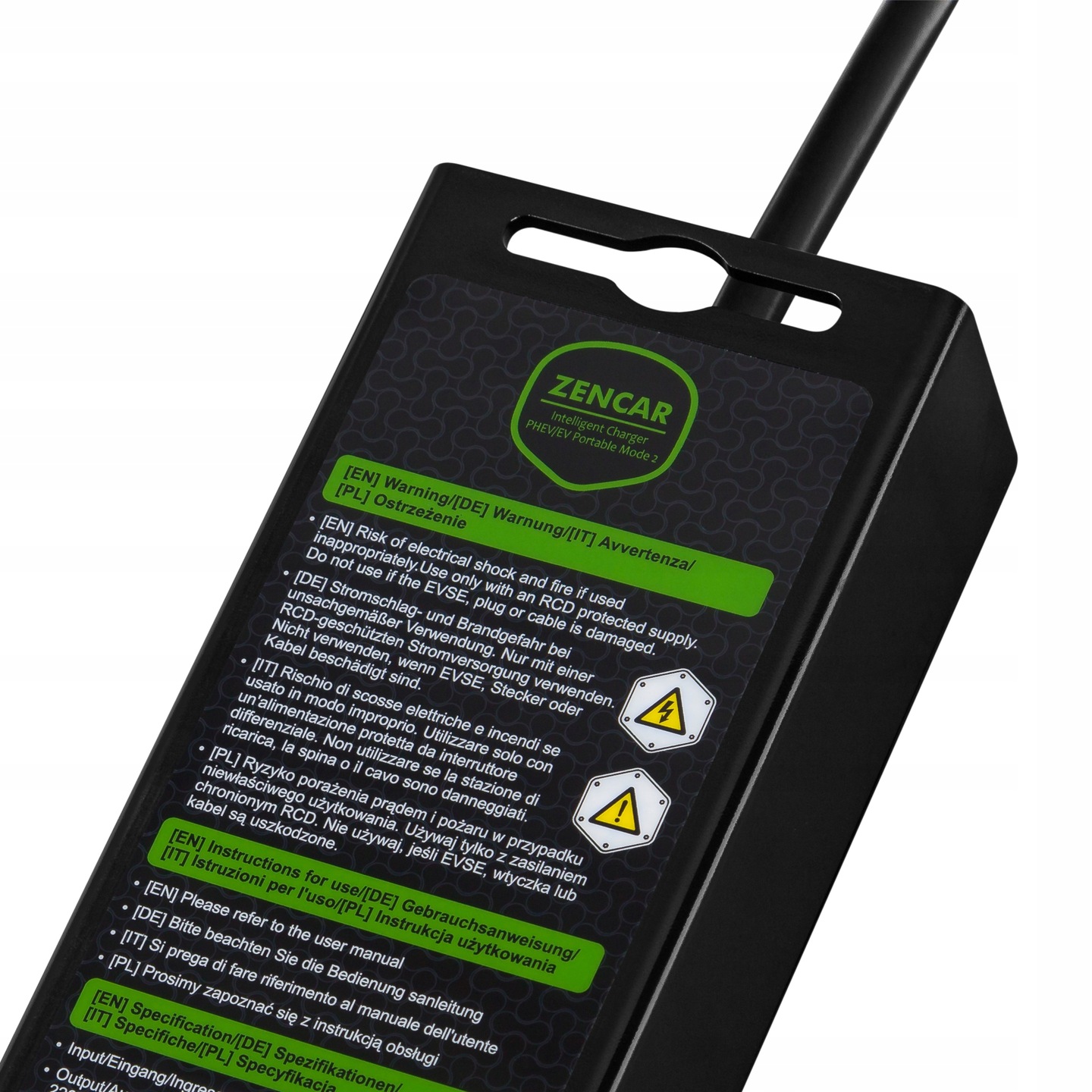 Ładowarka Mobilna 11kW, Stacja Wallbox Type 2 - siła CEE 16A, do EV PHEV 5m Rodzaj złącza Typ 2