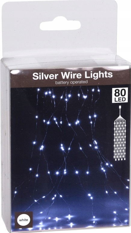 

Lampki Choinkowe 80LED Girlanda Zimny Biały 942
