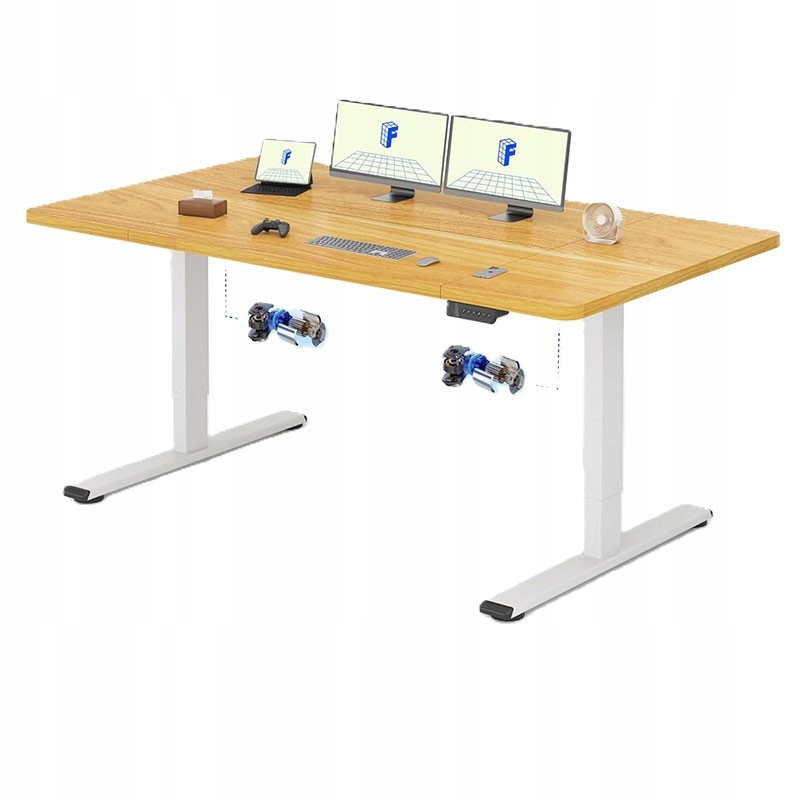 Elektricky nastaviteľný písací stôl QB2M-1154-EU maple (javor), 2 motory