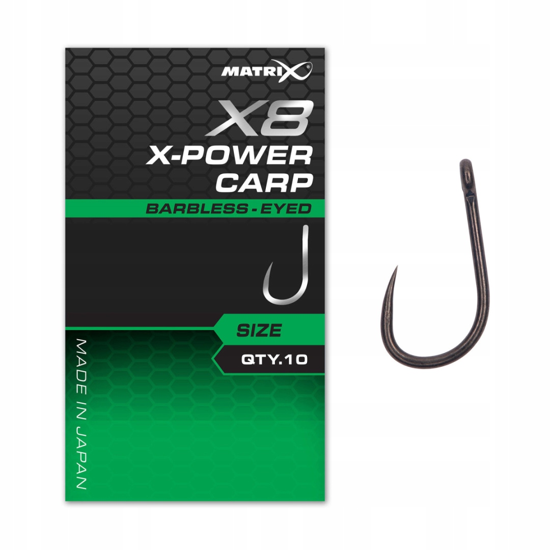 Haczyki Matrix X8 X-Power Carp 14 Barbless