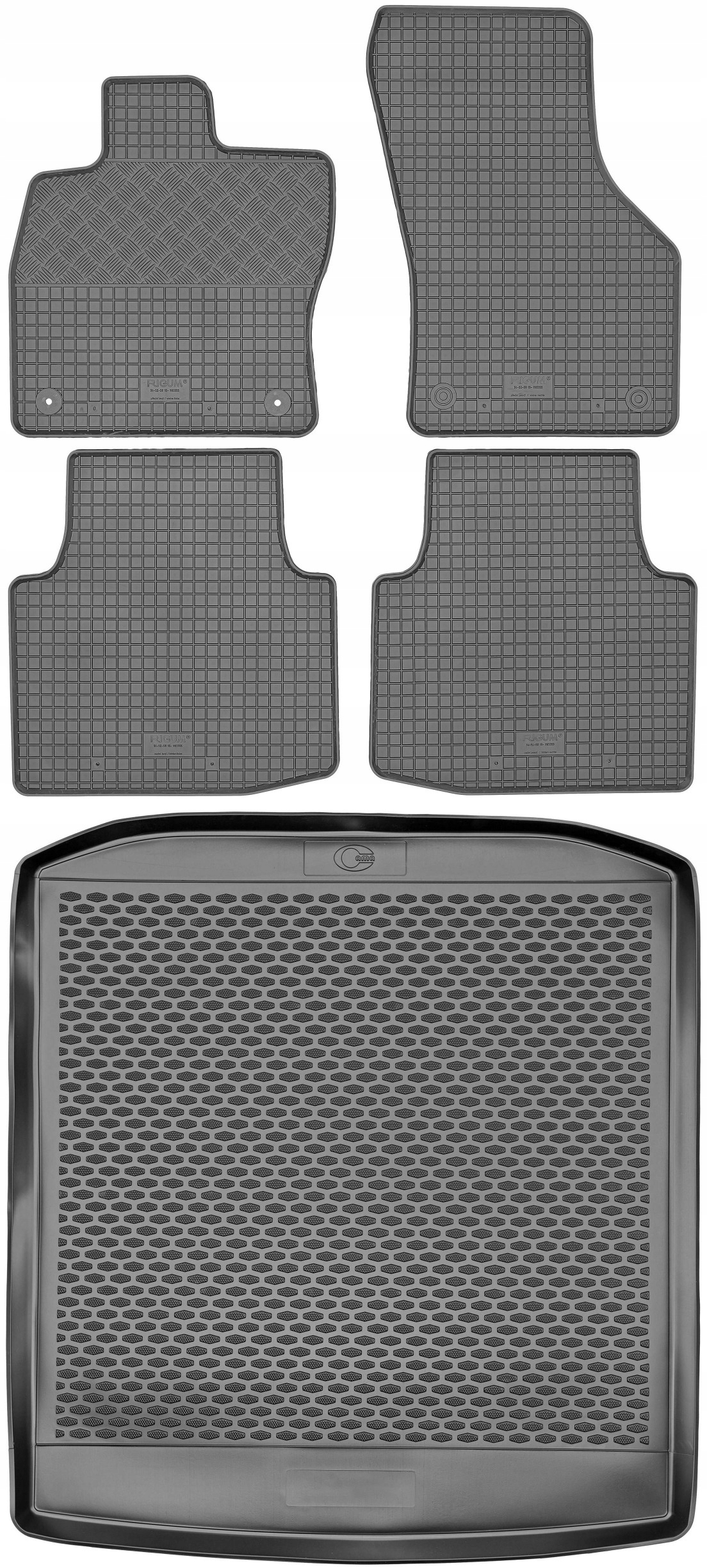 Škoda Superb III Sd 2015- Sada Gumové rohože rohož