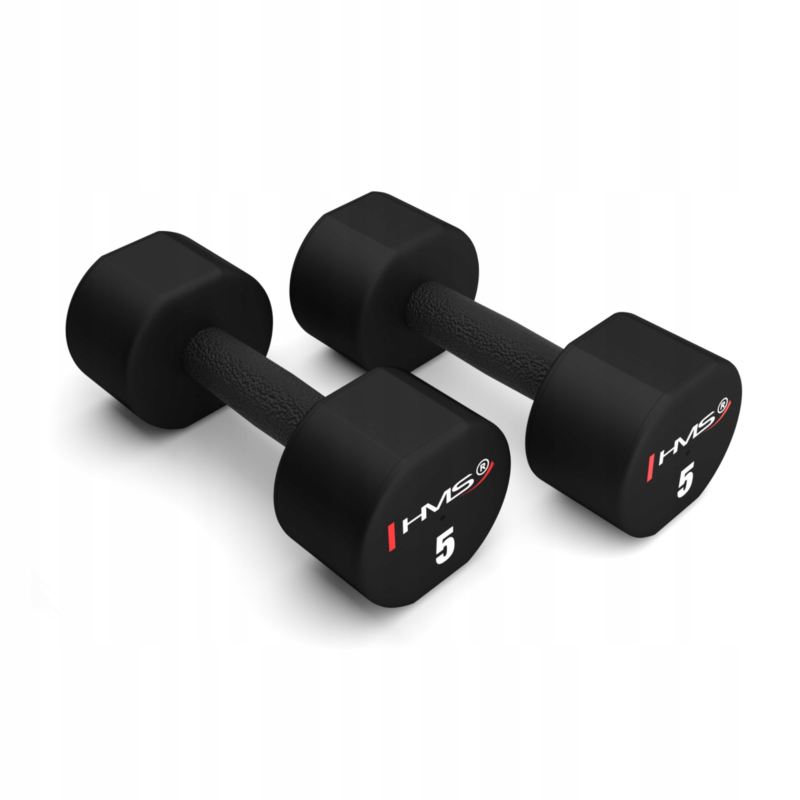 Tréninkové činky polyuretanové Tpu sada 2 x 5 kg Hms HPT05