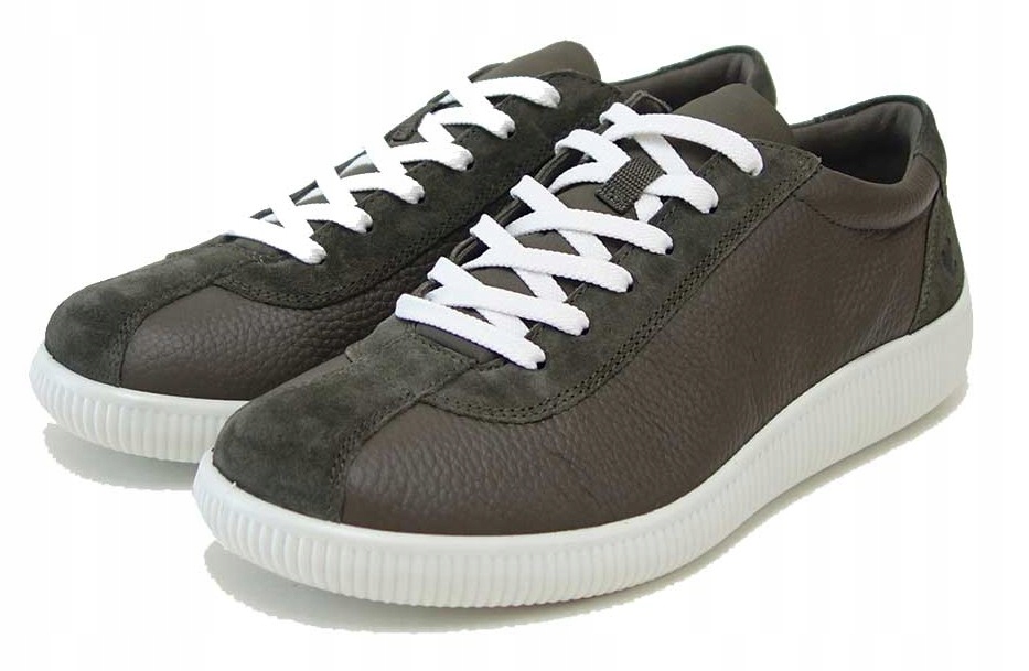 Boty Ecco Soft Zero Leather Sneaker Tarmac 53775455894 kožené 46